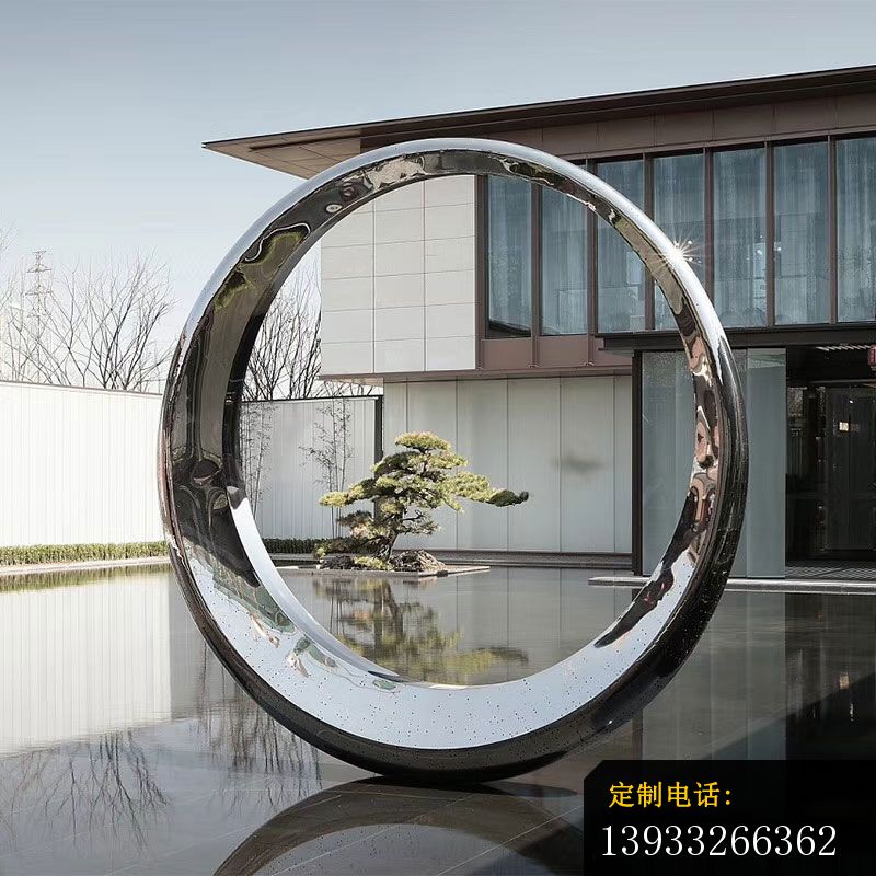 圆环不锈钢抽象雕塑 (1)_800*800