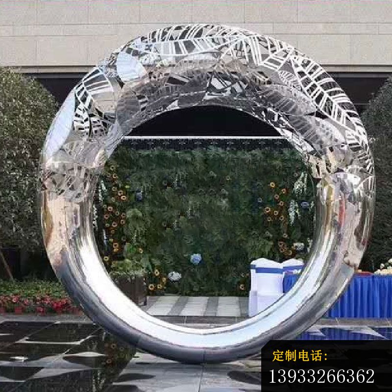 圆环不锈钢抽象雕塑 (2)_800*800