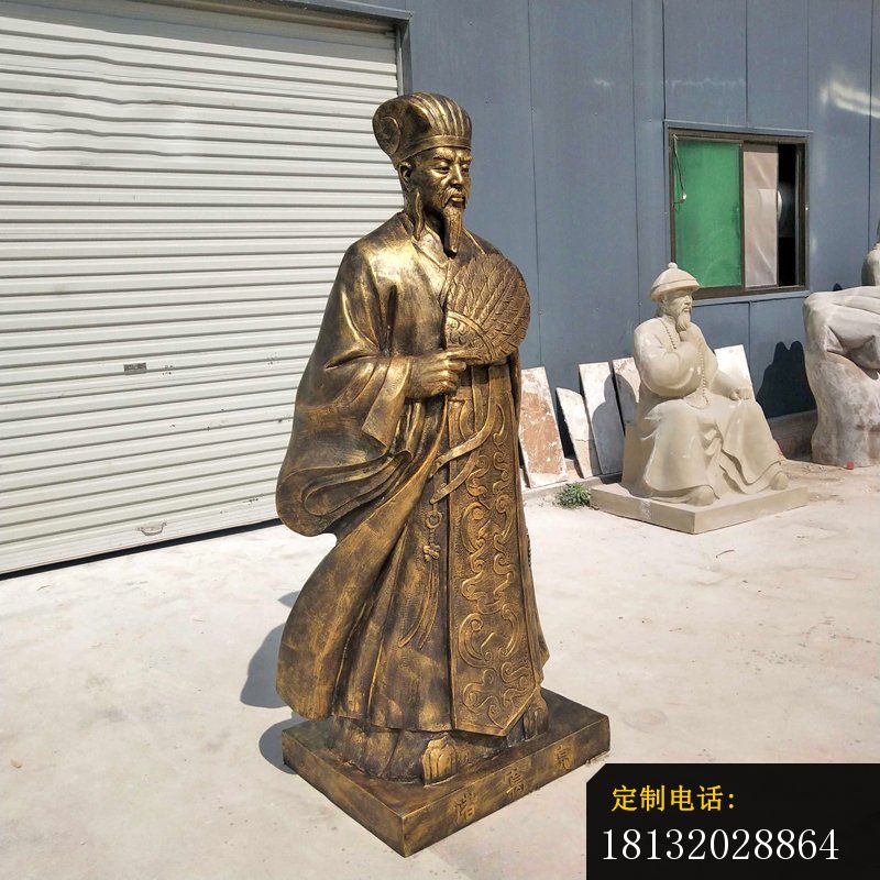 三国时期蜀汉丞相诸葛亮铜雕_800*800