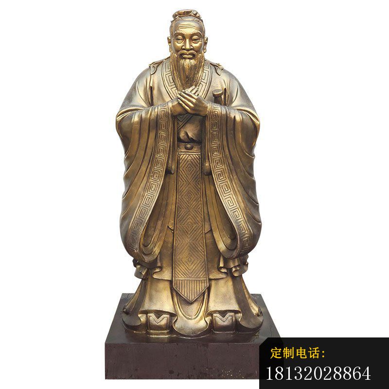 中国古代孔子铜雕_800*800