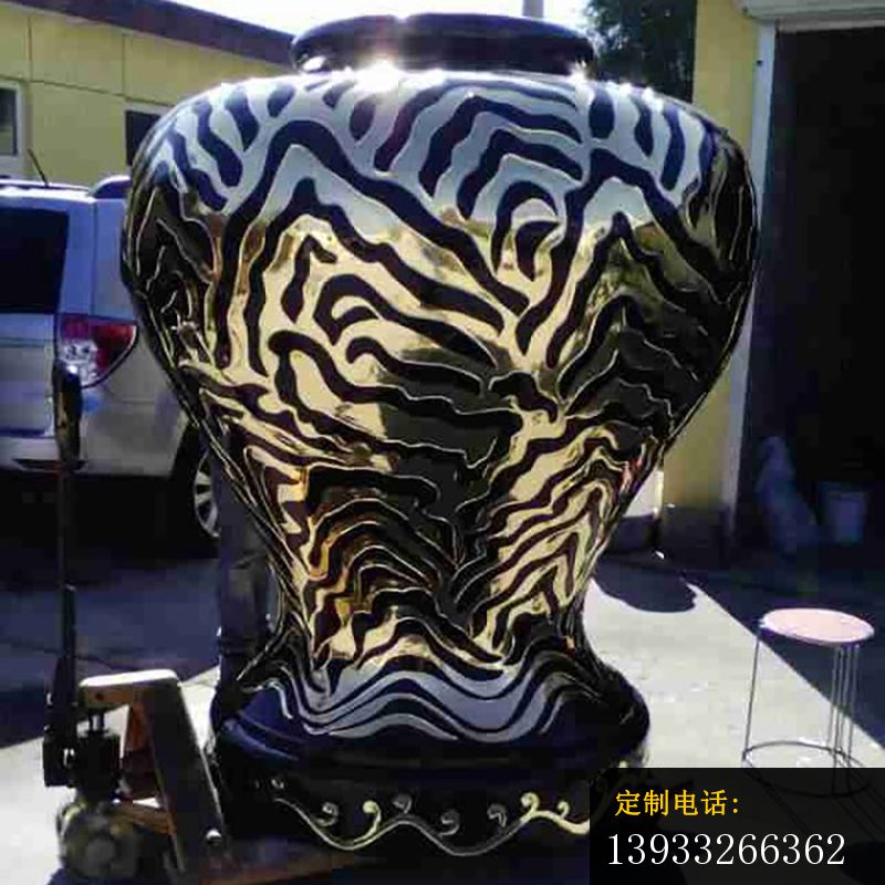不锈钢花瓶雕塑，广场花瓶不锈钢雕塑 (1)_800*800