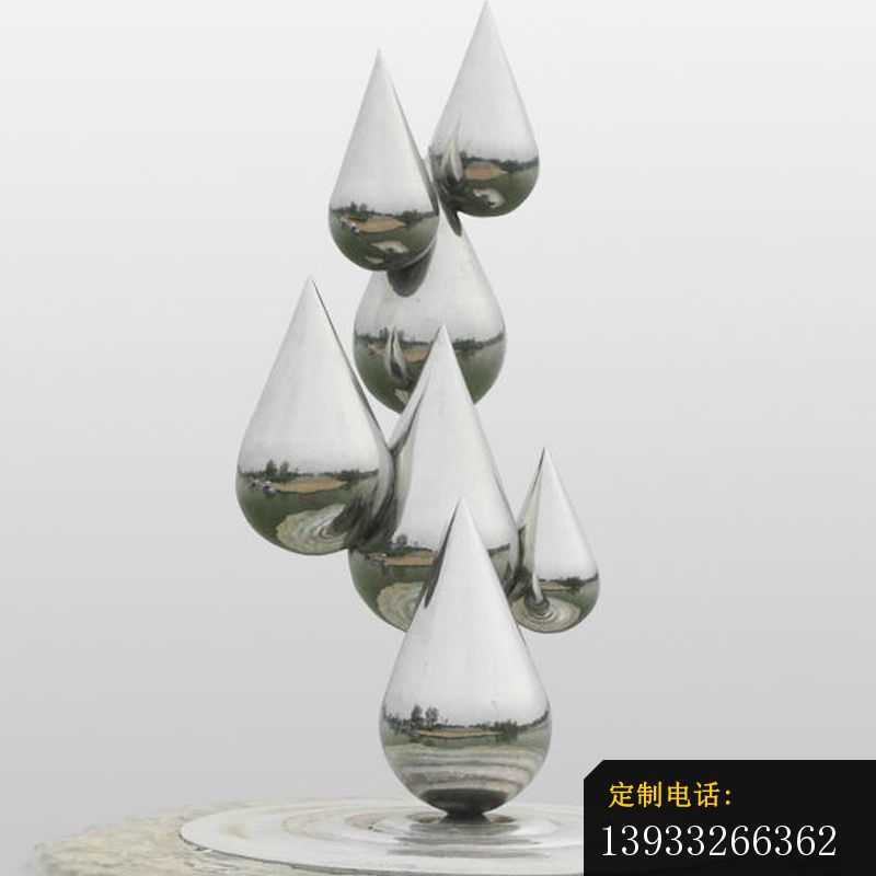 不锈钢镜面水滴球雕塑_800*800