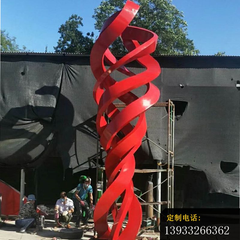 不锈钢螺旋飘带   公园景观雕塑_800*800