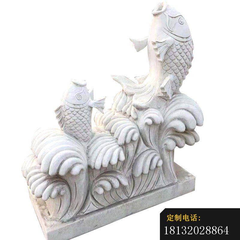 大理石鲤鱼喷泉雕塑（1）_800*800