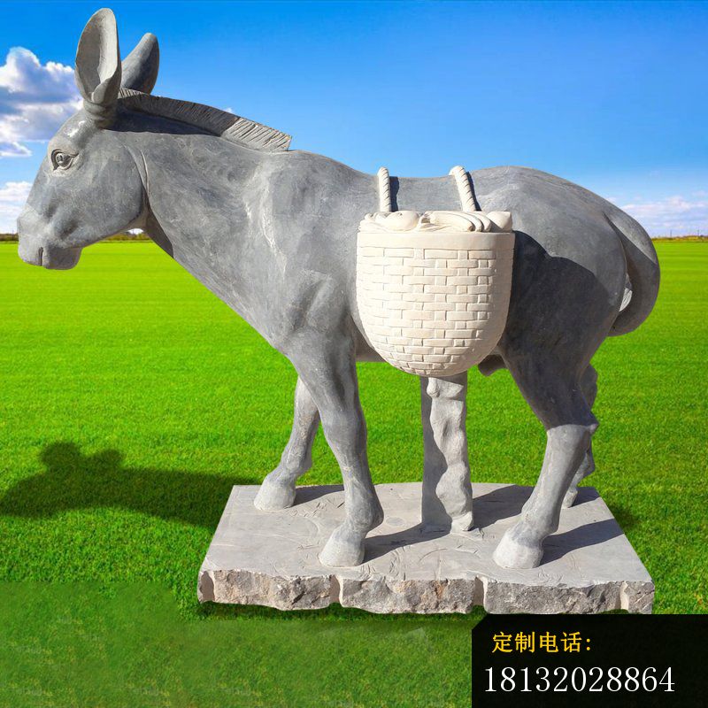 青石驴雕塑_800*800
