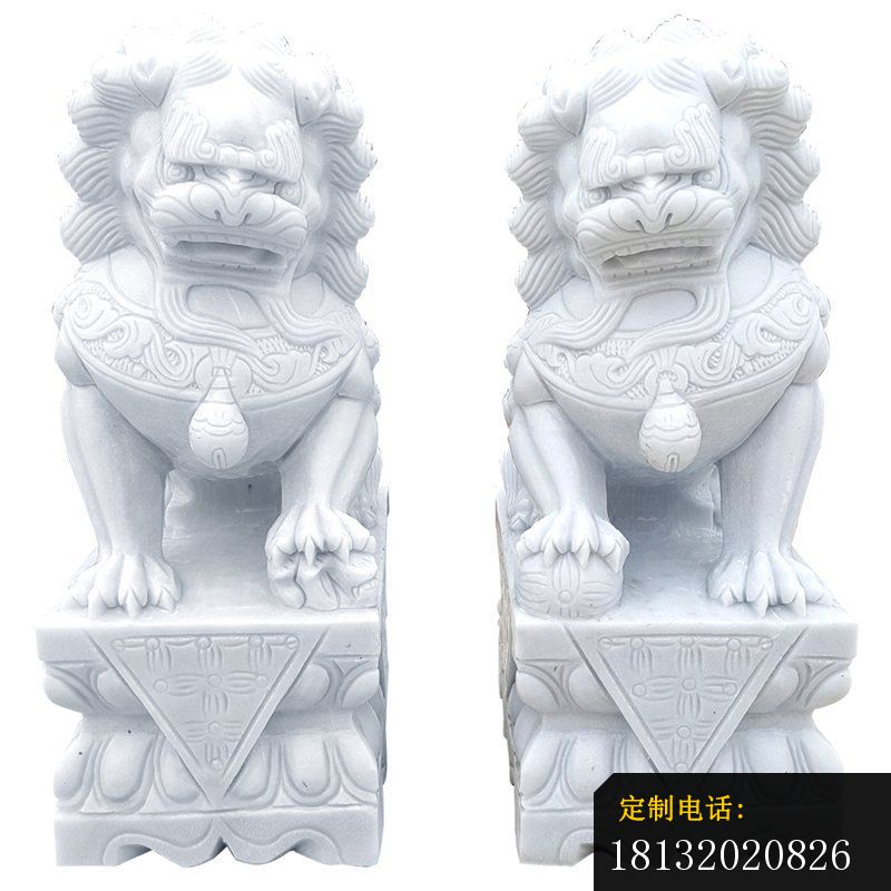 汉白玉狮子雕塑（1）_800*800