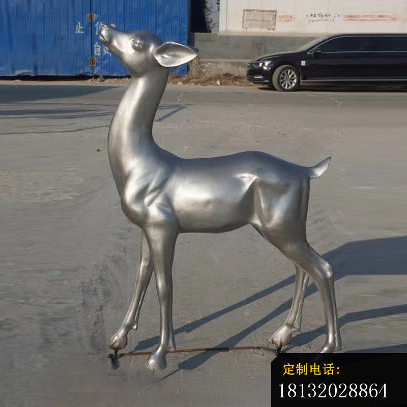 不锈钢立姿小鹿雕塑_800*800