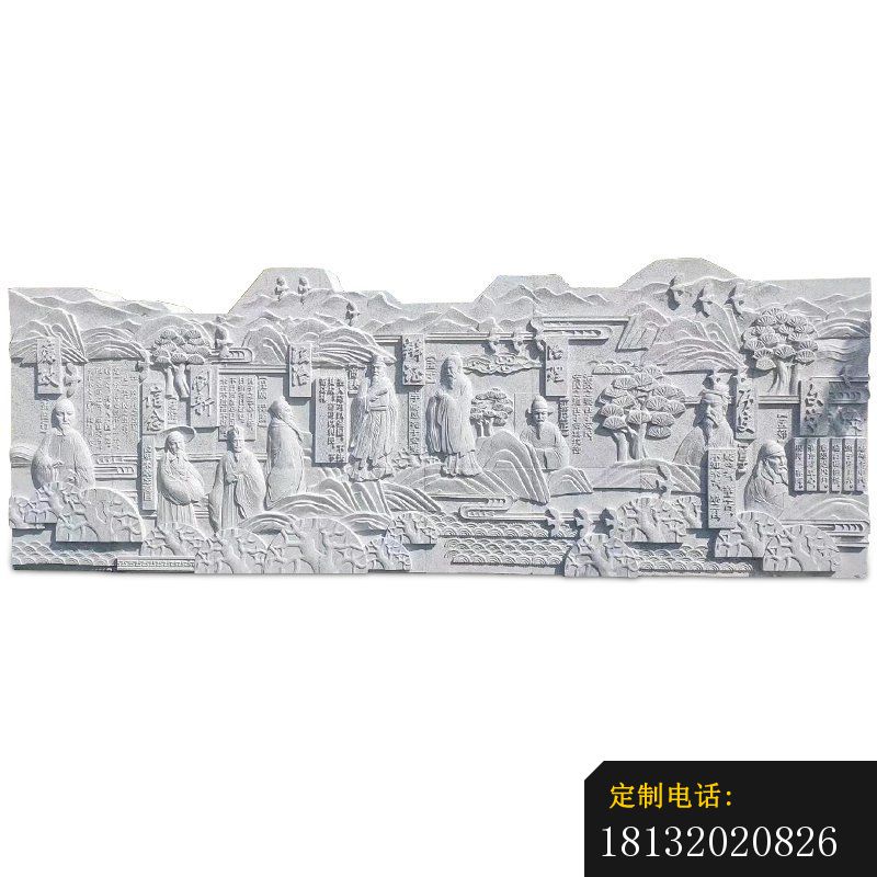 园林古代法治人物石浮雕（1）_800*800