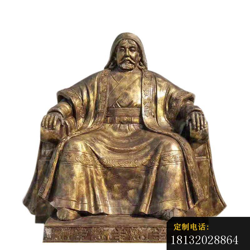 成吉思汗坐式铜雕_800*800