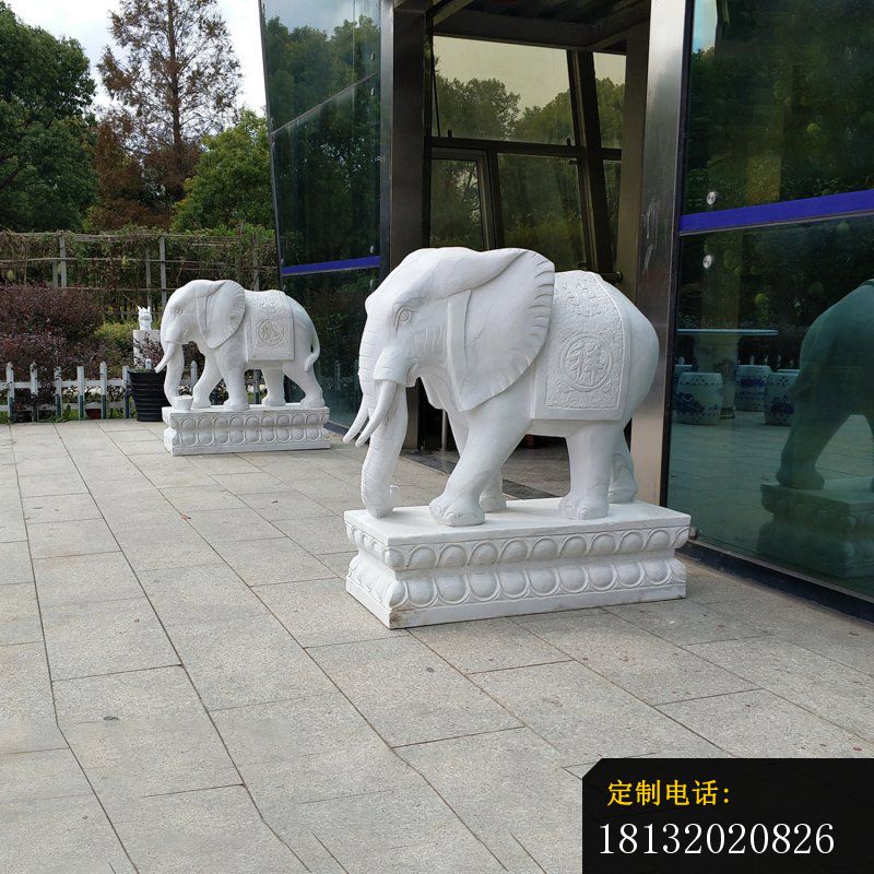 门口大理石大象雕塑_800*800