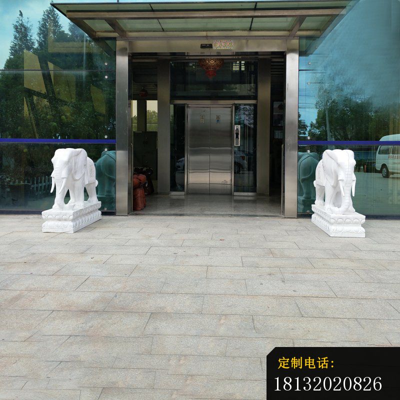 门口大理石大象雕塑 (2)_800*800