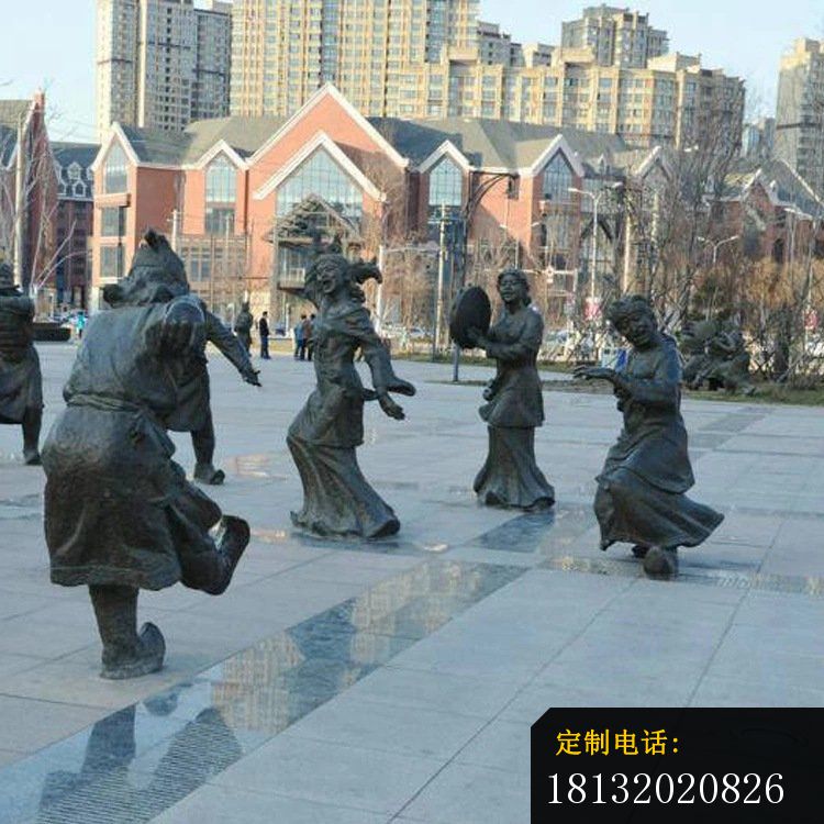 少数民族跳舞铜雕_750*750