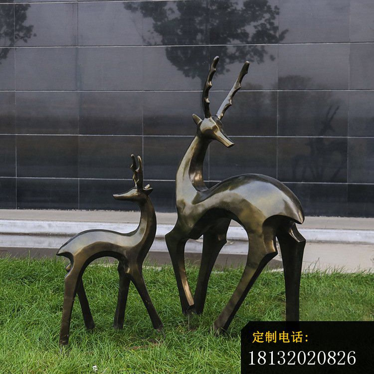 公园抽象鹿铜雕 (1)_750*750