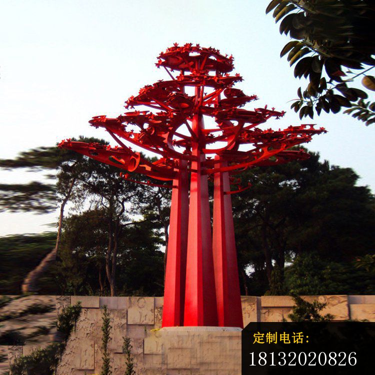 大型不锈钢抽象大树雕塑_750*750