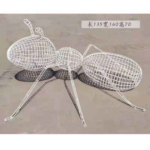 不锈钢编织镂空蚂蚁雕塑