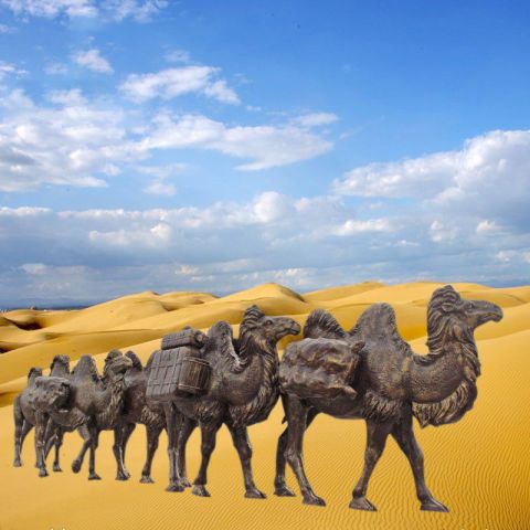 景区骆驼铜雕