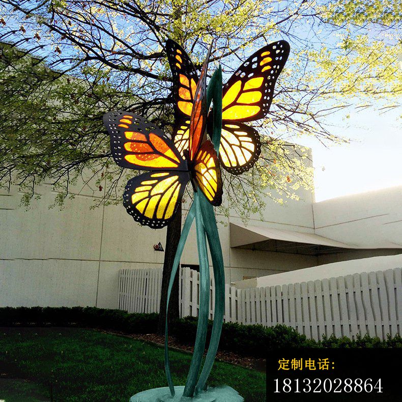 不锈钢镂空彩色蝴蝶雕塑 (1)_790*790