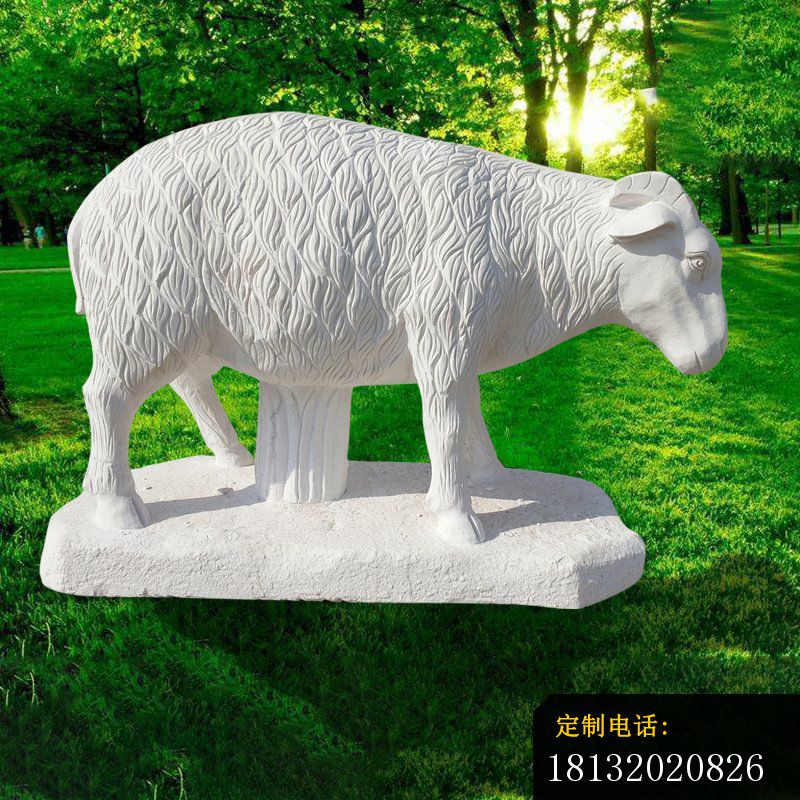 大理石生肖羊雕塑 (2)_800*800
