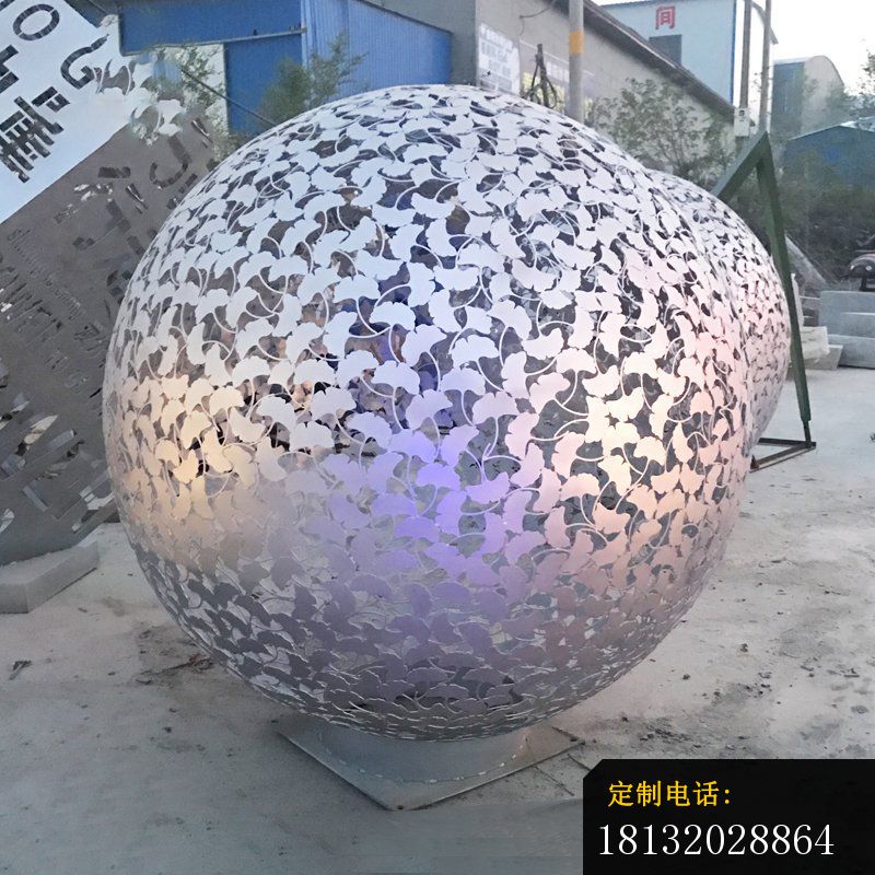 广场不锈钢镂空圆球雕塑_800*800