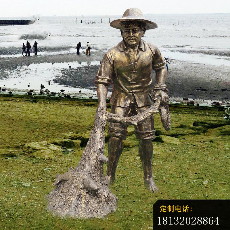 撒网捕鱼人物铜雕 (4)_800*800
