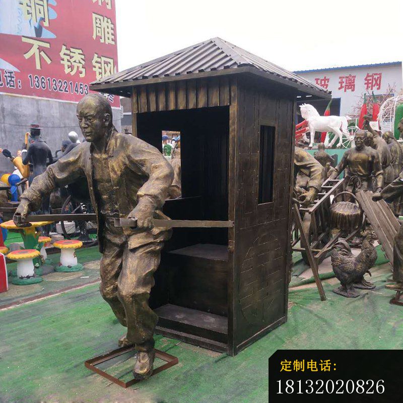 抬花轿民俗人物铜雕 (2)_800*800