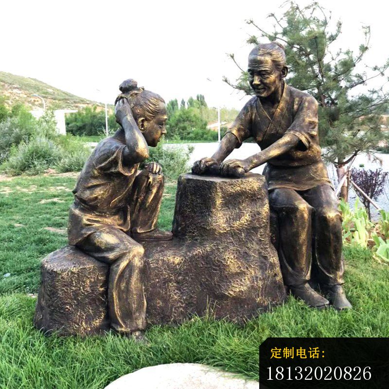 铁杵磨成针典故铜雕_800*800