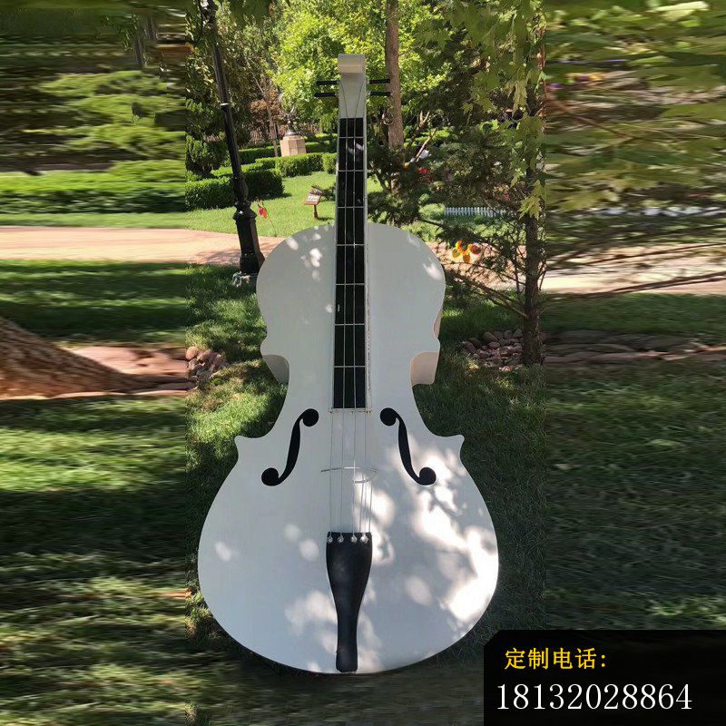 园林不锈钢抽象提琴雕塑_800*800