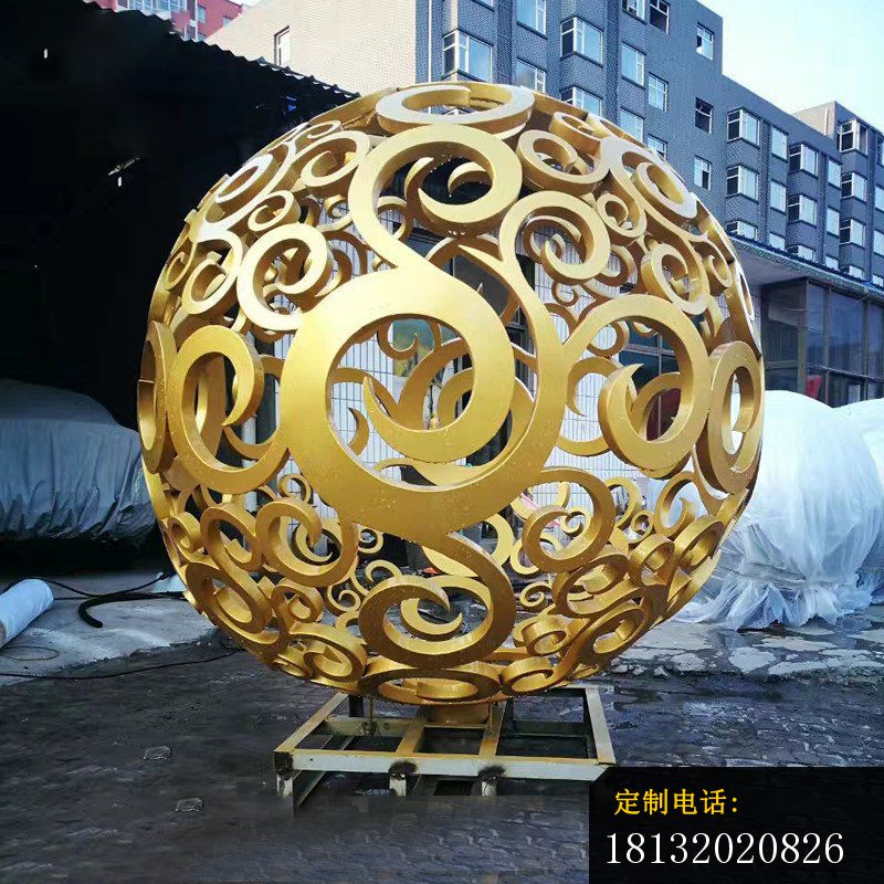 圆球不锈钢镂空雕塑_800*800
