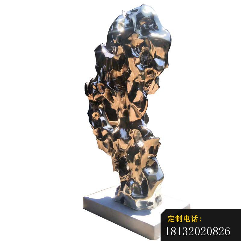 不锈钢抽象太湖石雕塑 (2)_800*800