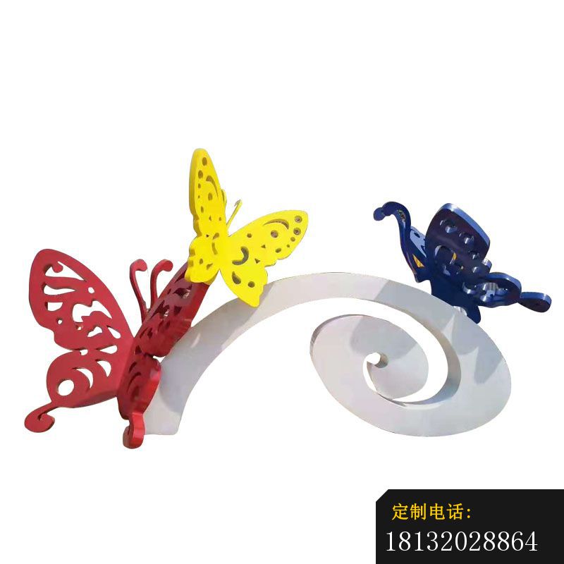 公园不锈钢抽象蝴蝶雕塑 (3)_800*800