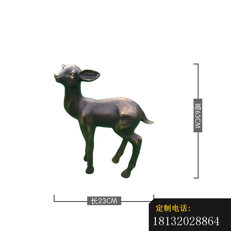 铸铜小鹿雕塑_750*750