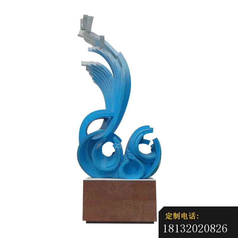 企业不锈钢抽象海浪雕塑 (1)_800*800