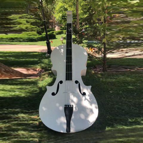 不锈钢抽象大提琴雕塑