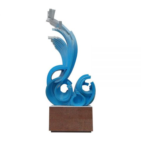 不锈钢抽象海浪海鸥雕塑