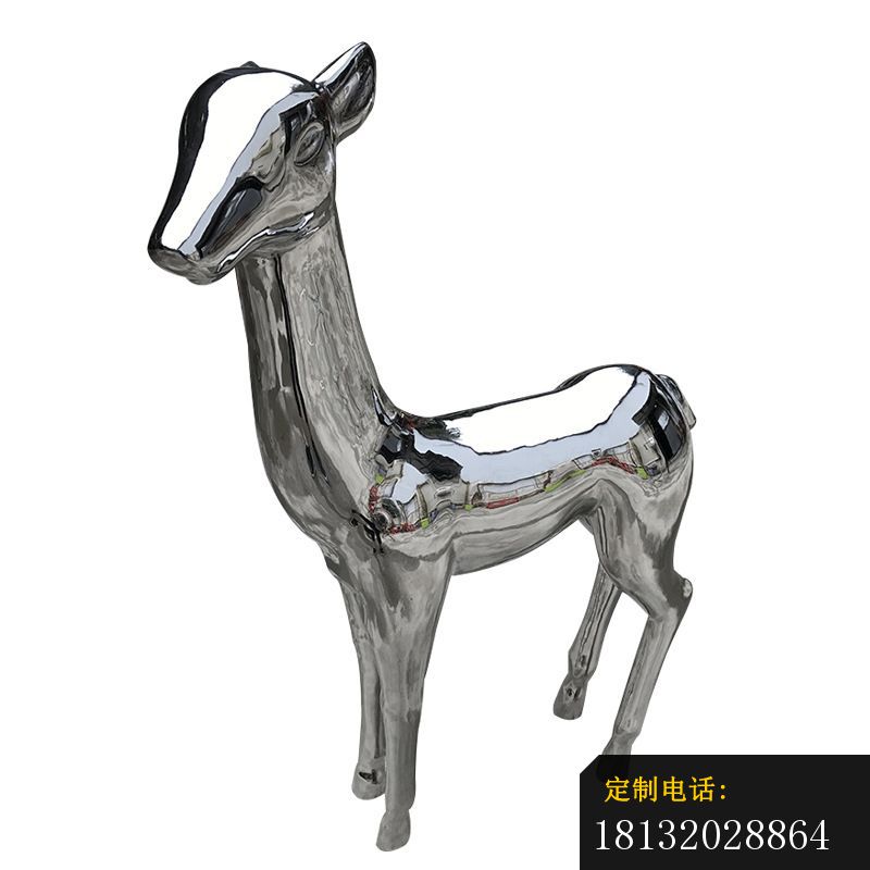 镜面不锈钢抽象小鹿雕塑 (1)_800*800