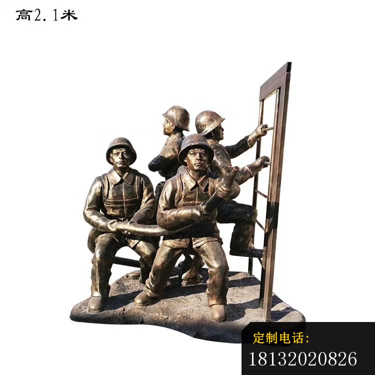 消防官兵铜雕_750*750