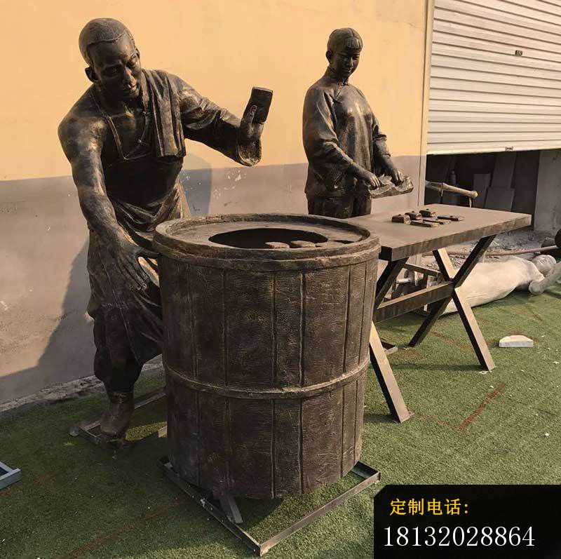 卖烧饼人物铜雕_800*797