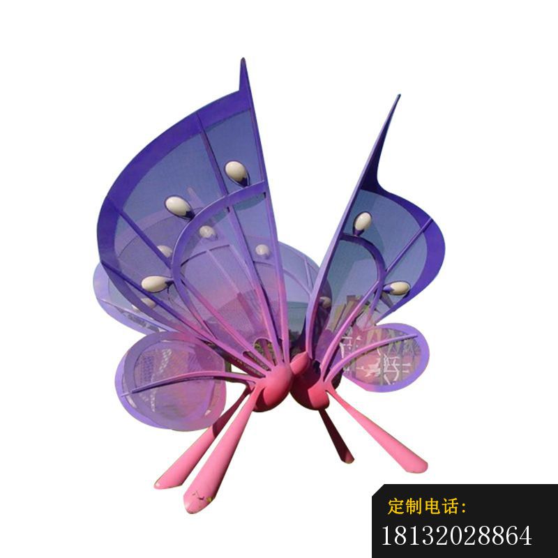 彩色不锈钢抽象蝴蝶雕塑_800*800