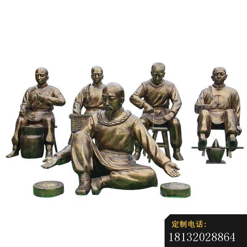 中医制药人物铜雕（1）_800*800