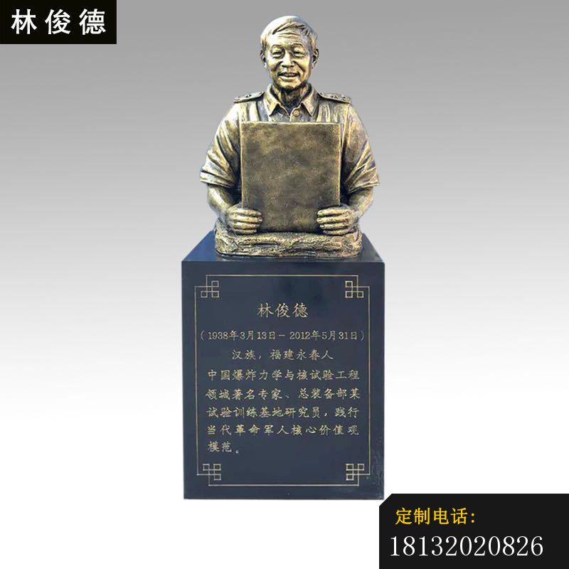 中国工程院院士林俊德半身像铜雕_800*800
