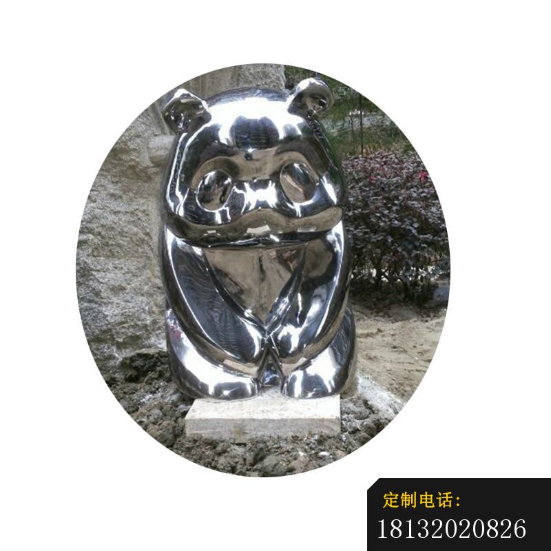 镜面不锈钢熊猫雕塑 (3)_800*800