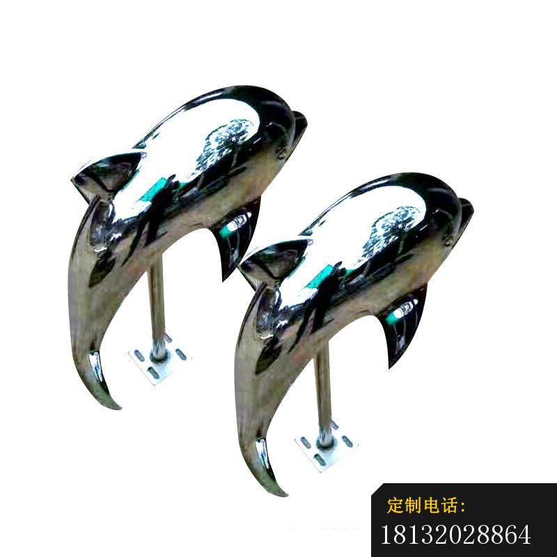 镜面不锈钢海豚跳跃雕塑 (2)_800*800