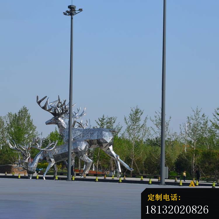 大型不锈钢麋鹿雕塑 (2)_750*750