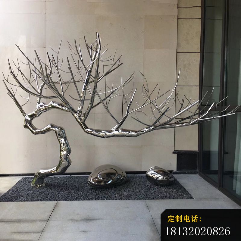 庭院不锈钢抽象大树雕塑_800*800