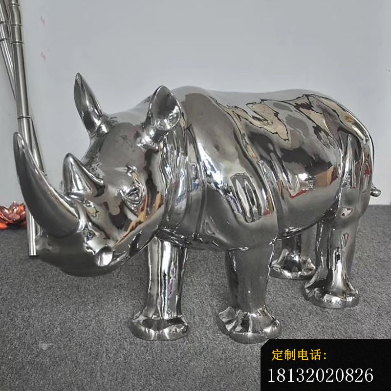 犀牛不锈钢抽象雕塑_800*801