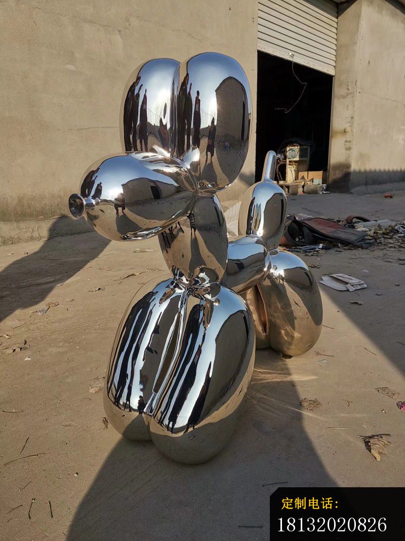 镜面不锈钢抽象气球狗雕塑_800*1067