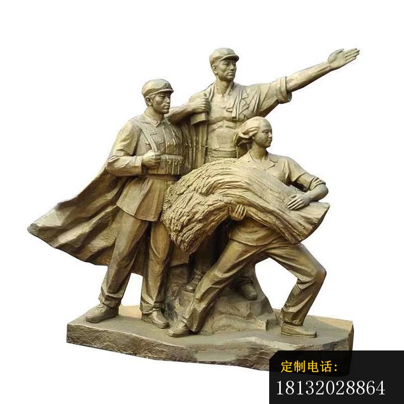 革命红军铜雕 (1)_800*800