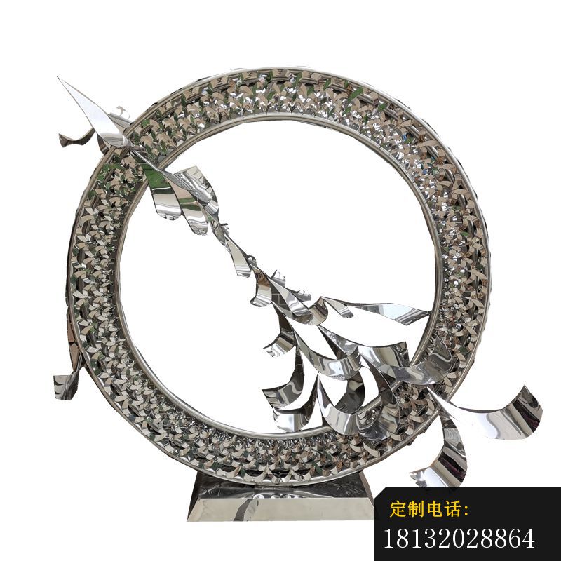 大雁抽象圆环不锈钢雕塑 (1)_800*800