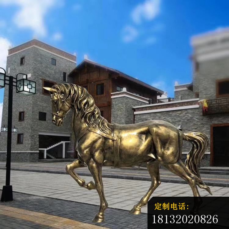 城市街道大型铜马雕塑_750*750
