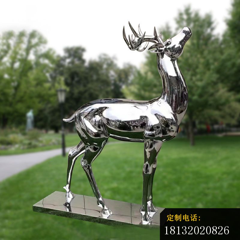 不锈钢镜面小鹿雕塑 (2)_800*800